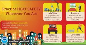 Heat Safety Tips graphic